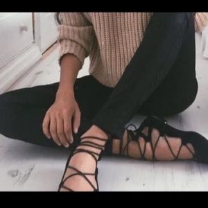 Nine West lace up flats